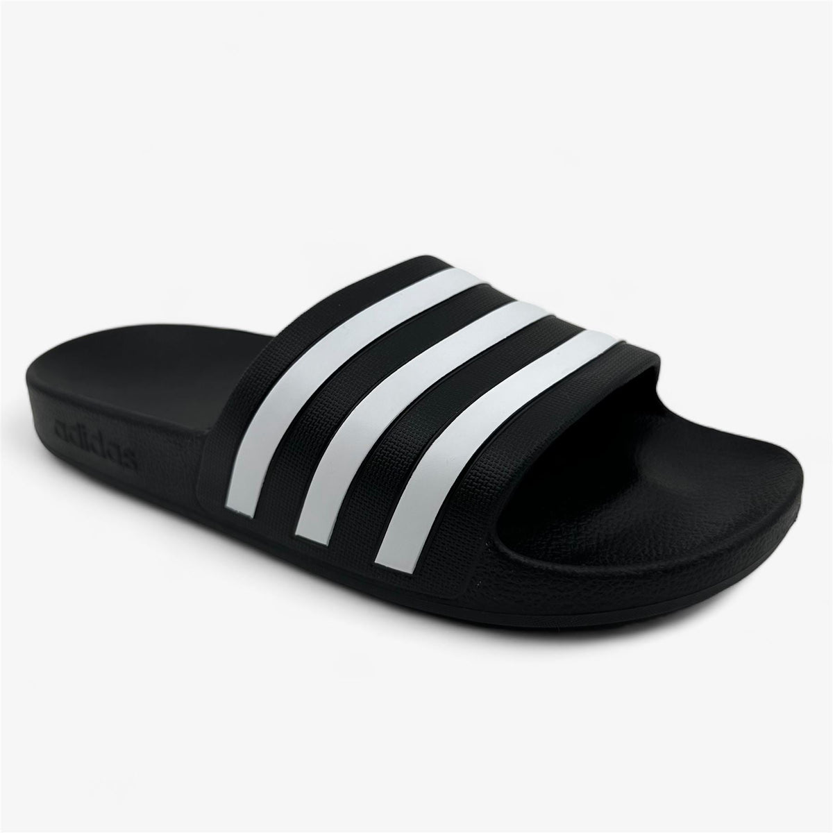 Adidas Adilette Aqua Black White Womens Athletic Slip-On (F35543)