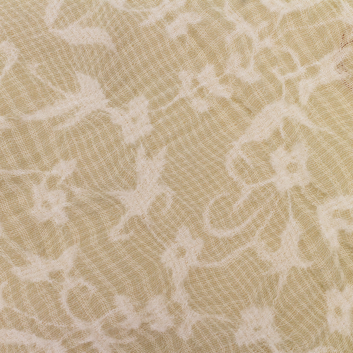 GREEN/WHITE/BEIGE WISPY FLARED LEG STRAIGHT TROUSERS