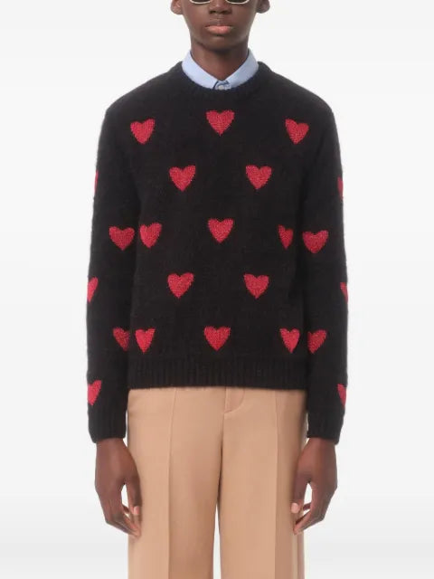 Valentino Garavani heart-patterned sweater