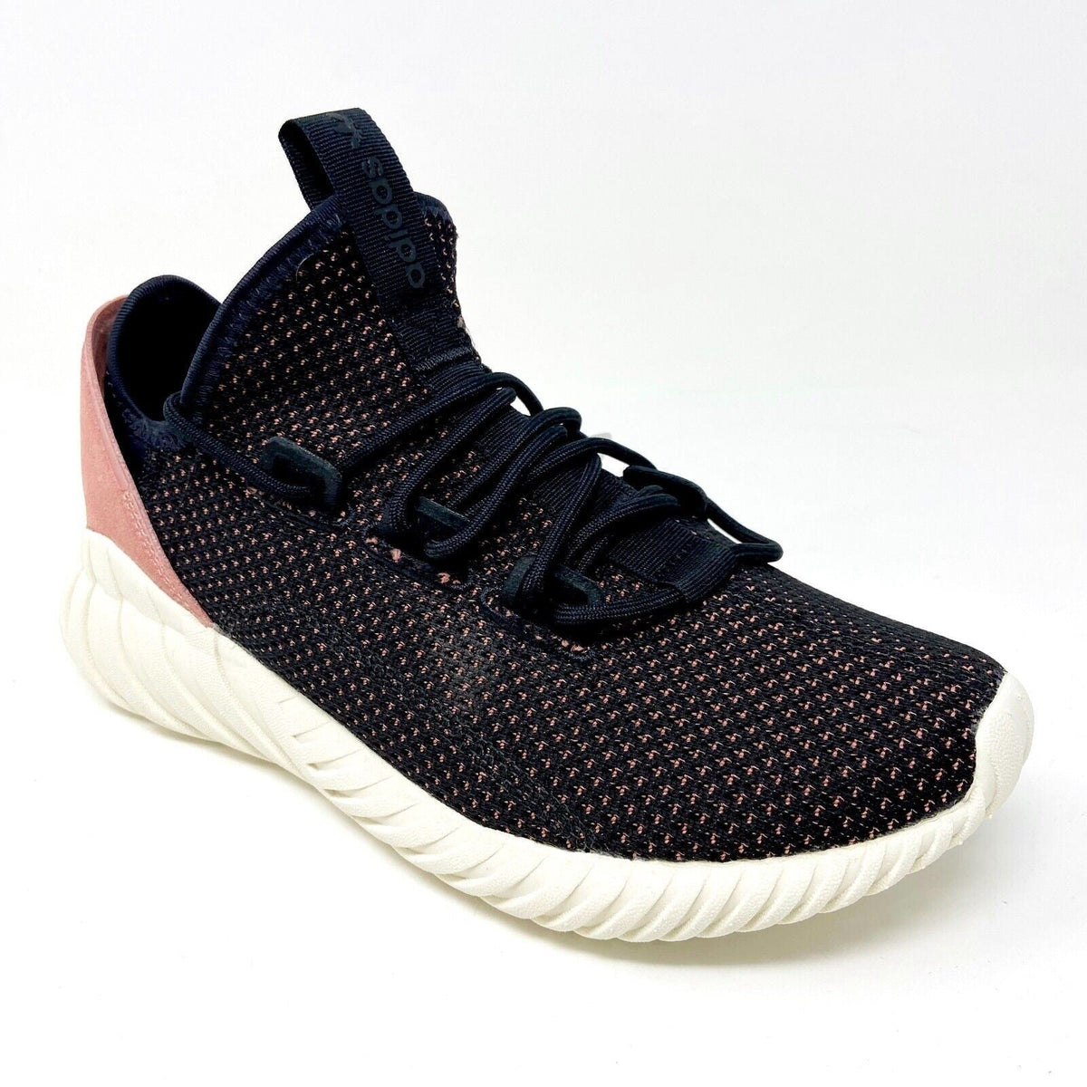 Adidas Tubular Doom Sock Primeknit Black Pink Womens Size 6.5 BY9335