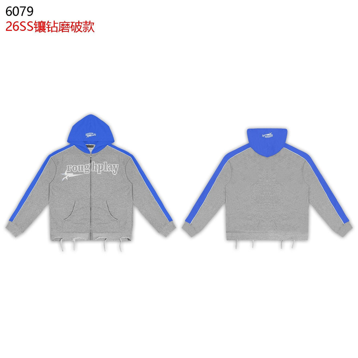 Rough Play Lightning Colorblock Zip Hoodie