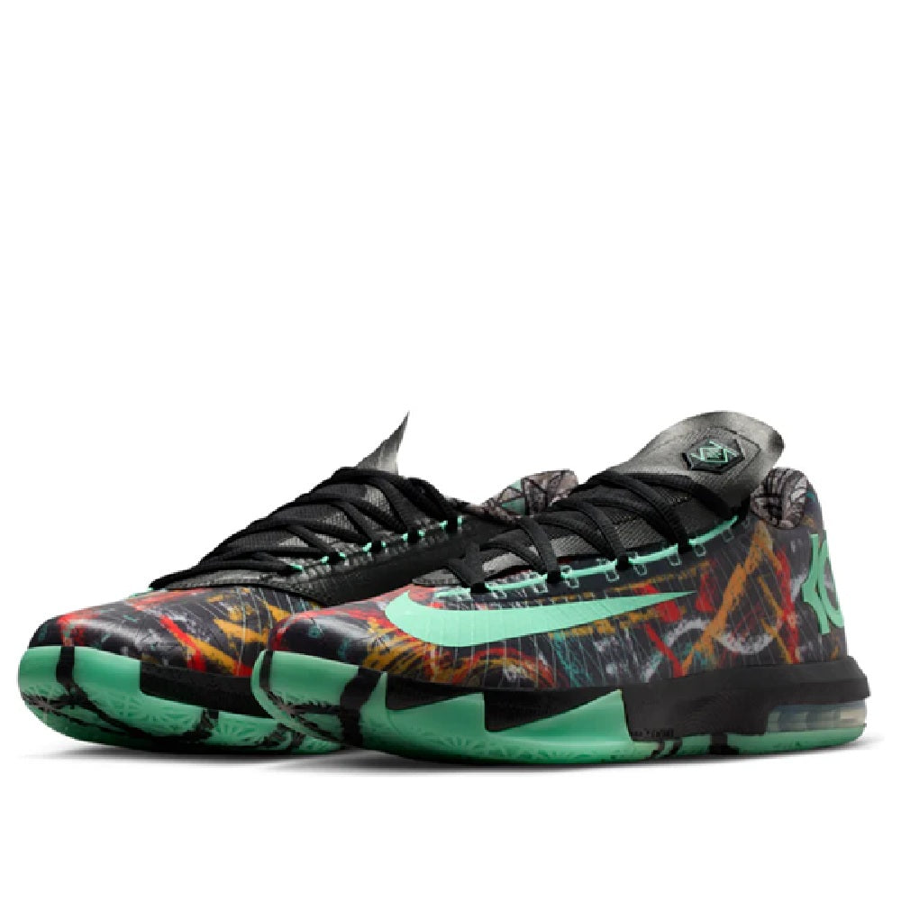 Men's Nike KD VI Multi-Color/Green Glow-Black (FQ8356 900)