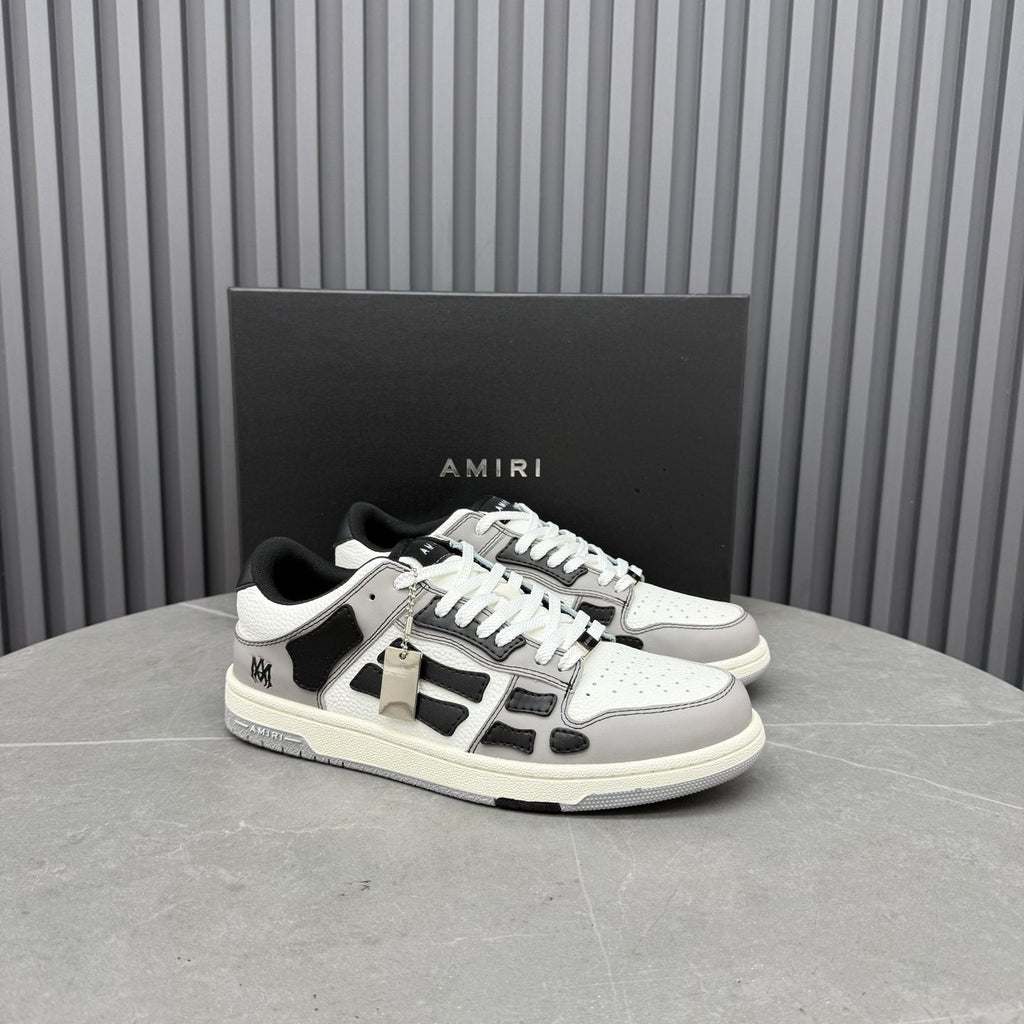AMIRI Mint Green Paneled Low-Top Sneakers